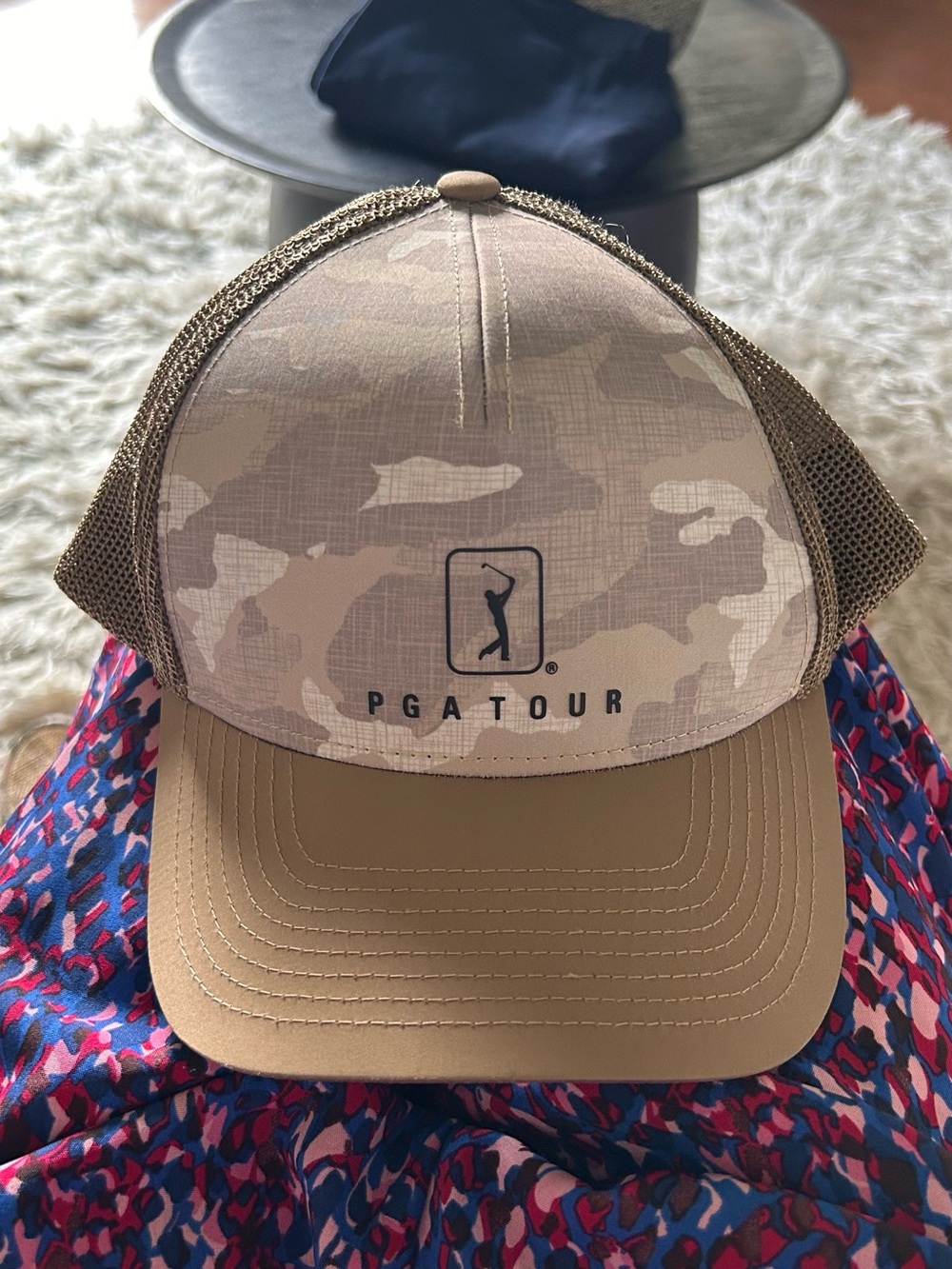 “NWT” PRO SERIES PGA TOYR CAMO ADJUSTABLE CAP NEW WITH TAG $25
